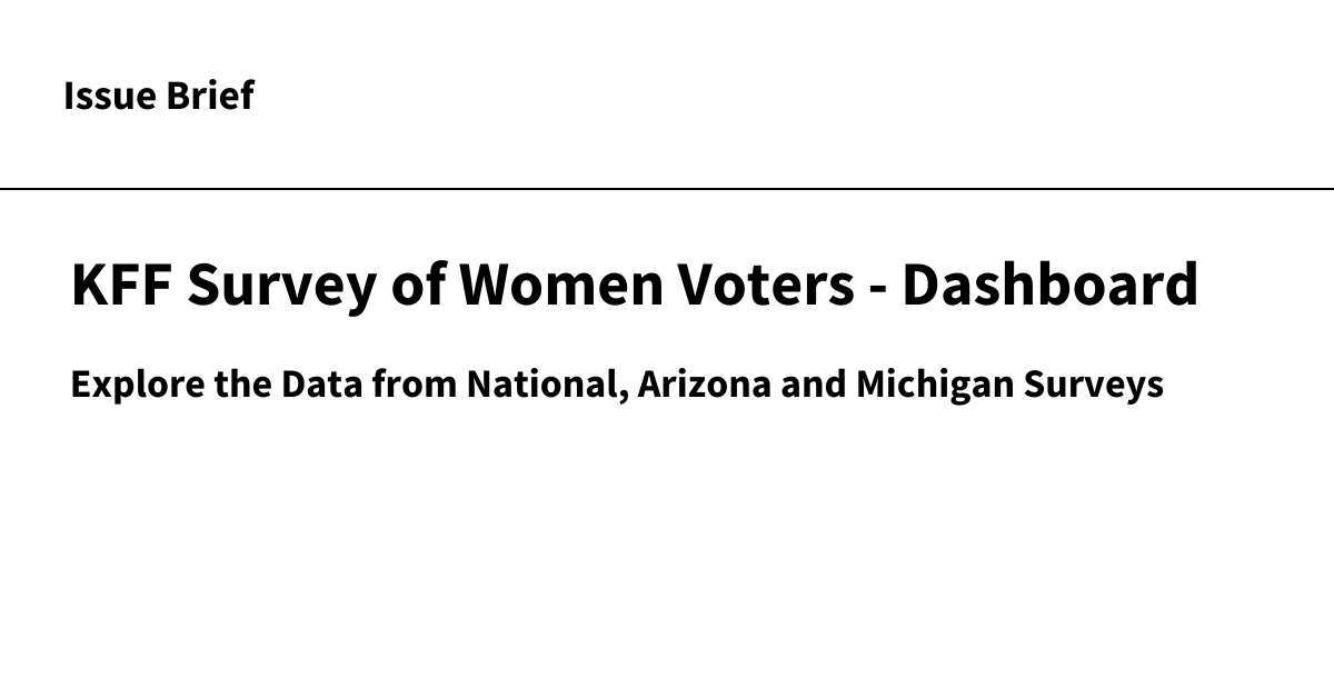 KFF Survey of Women Voters Dashboard – June Initial Survey