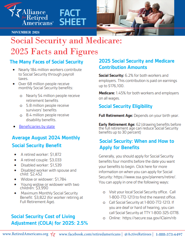 Fact Sheet: Social Security and Medicare: Current Facts and Figures