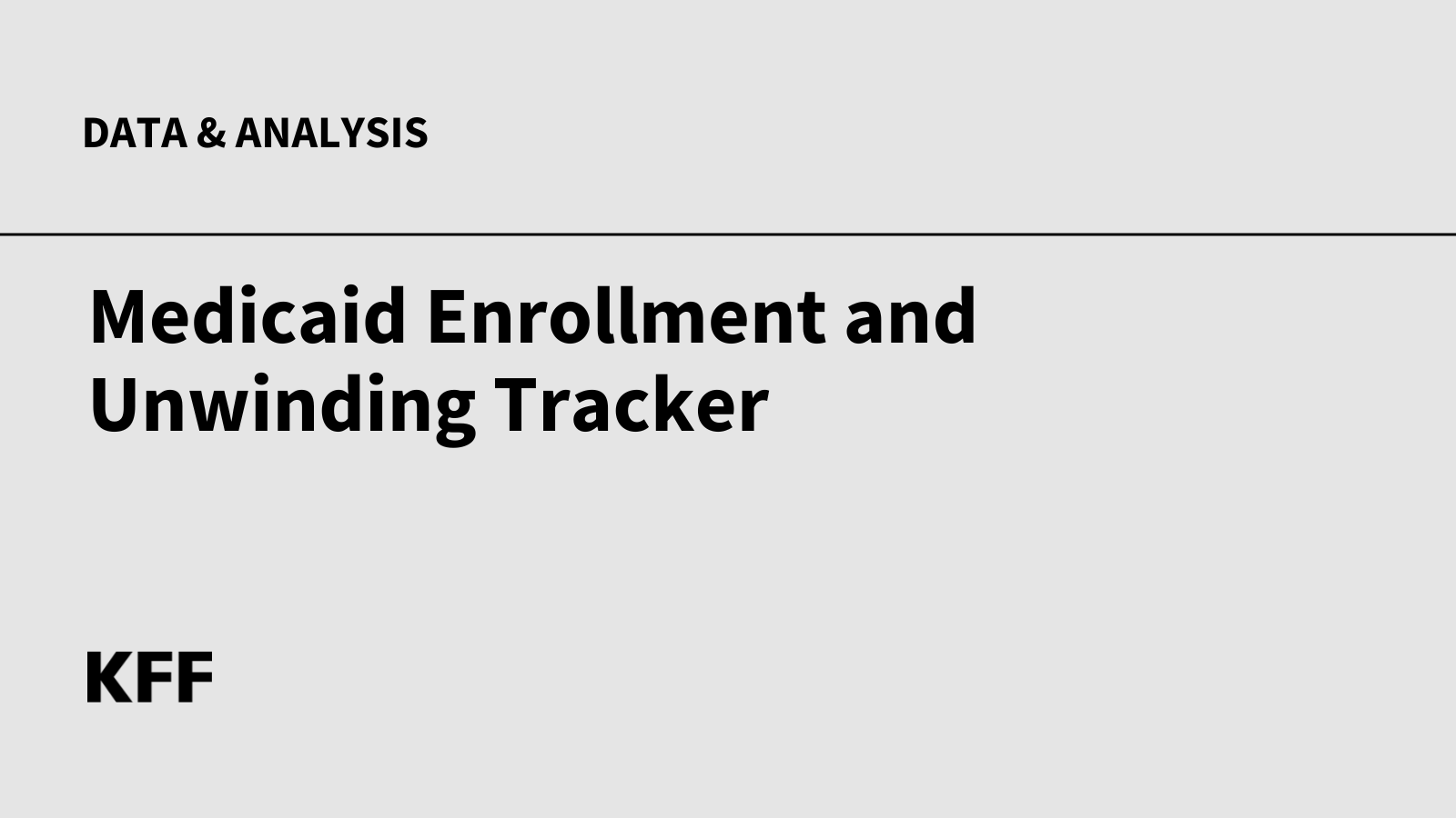 Medicaid Enrollment and Unwinding Tracker
