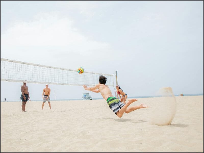 Walking Beach Volleyball