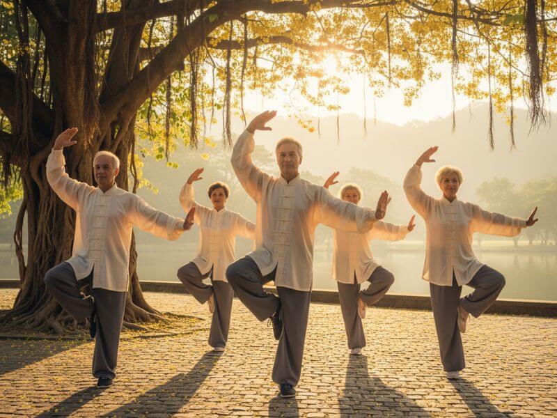 Golden Rooster Stands on One Leg Golden Rooster Stands on One Leg