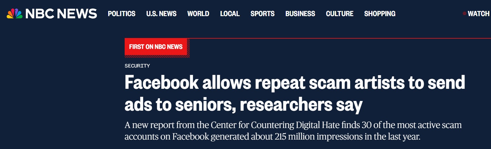 Social Media Platform Meta Made Millions from Fraudulent Medicare Ads on Facebook and Instagram; Scam Survivors Recognized on Capitol Hill