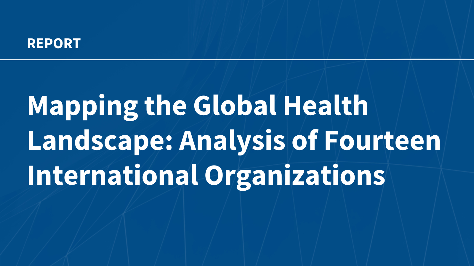 Mapping the Global Health Landscape: Analysis of Fourteen International Organizations